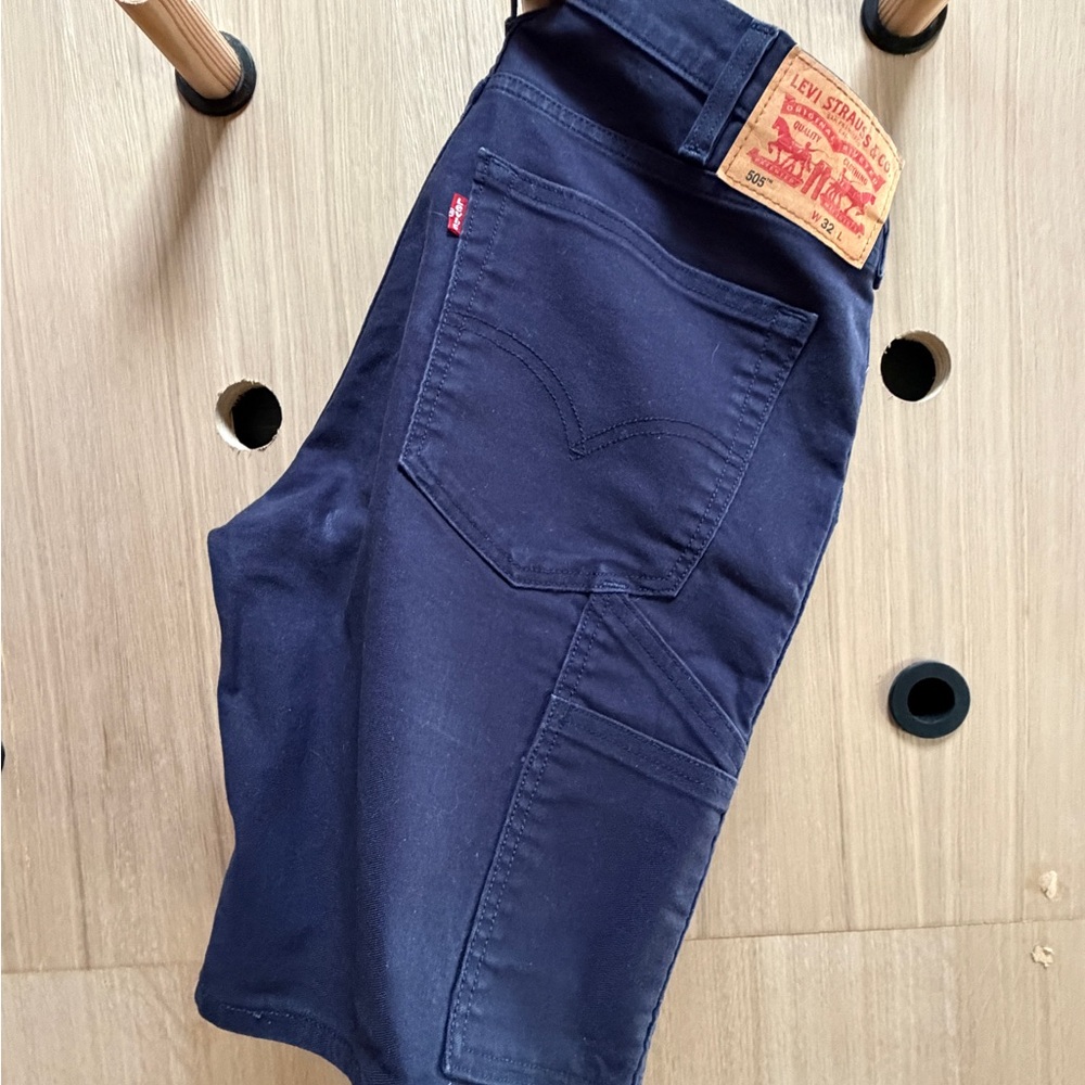 Levi's Navy Blue Canvas Shorts